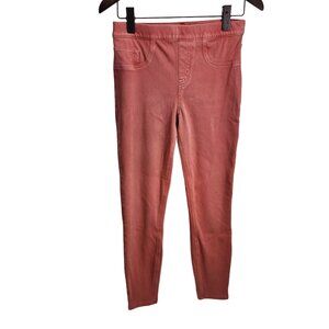 Spanx Jeans Jean-ish Ankle Leggings Womens Size M Salmon Pink